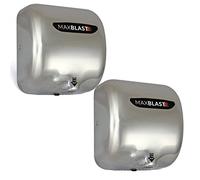 Secador de Manos Automático Comercial x2 Secado 7-12 Segundos Automatic Hand Dryer Secamanos 72dB 550W para Baño Aseo WC Servicios Montaje en Pared con Kit Fijación GRATIS Garantía Eléctrica 24 Meses