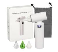 Secador de oídos para piscina, limpiador eléctrico de oídos, recargable, con cuidado de luz roja y control inteligente de temperatura sin sensor, removedor de agua para secadora