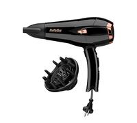 Secador de Pelo BaByliss Retráctil - Secador potente de 2000 W, Cable retráctil para mayor comodidad, Tecnología iónica antiencrespamiento, 3 ajustes de temperatura y 2 velocidades, Negro, D373E