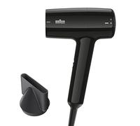 Secador de pelo Braun HD1.5 - Secador compacto y ligero con boquilla de secado para todo tipo de cabello, 1800 W con 3 combinaciones de temperatura/velocidad, acabado negro brillante - BRHD150E