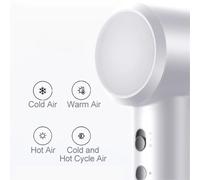 Secador de Pelo de Alta Velocidad XIAOMI MIJIA, Secador de Pelo Profesional con Iones Negativos para el Cuidado del Cabello, 110,000 RPM, 1600W, Secador de Pelo Eléctrico Portátil Grey