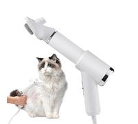 Secador de pelo de gato - Soplador de perros herramienta de aseo de mascotas con cepillo más resbaladizo, secador silencioso de alta velocidad, depilación con un botón, peine desmontable para secado
