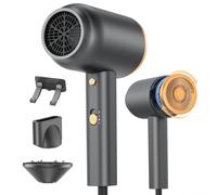 Secador de pelo de iones con difusor DEWILY de 1800 W, secado rápido, con botón frío/caliente, difusor termostático, 3 temperaturas, 2 velocidades, secador de pelo con concentrador, secador de pelo