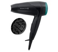 Secador de pelo de viaje compacto de Remington D1500, 2000 W | Mango plegable para un fácil almacenamiento, 2 ajustes de calor y 2 velocidades, voltaje mundial, incluye difusor y