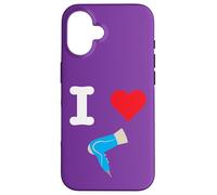 Secador de Pelo I Love Hair Estilo de Calor Belleza Moda Peluquería Carcasa para iPhone 16