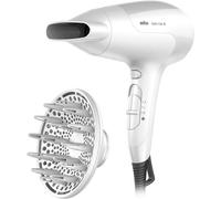 Secador de Pelo Iónico Braun Satin Hair 3 HD385 2000W 3 Temperaturas 2 Velocidades con Difusor Blanco