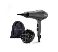 Secador de pelo iónico - BELLISSIMA 11859, 2200 W, 3 niveles temperatura, 2 velocidades, Difusor incluido, Gris, Plata
