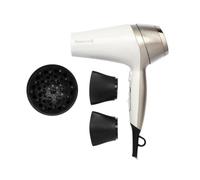 Secador de Pelo Iónico Remington D5720 2400W 3 Temperaturas 2 Velocidades con Difusor Blanco