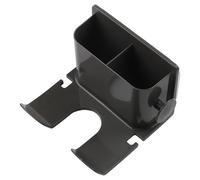 Secador de pelo montado en la pared para baño, organizador de almacenamiento sin perforaciones con construcción de plástico resistente, 10 x 14 x 14,5 cm, compatible con secadores de pelo y