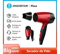 Secador de Pelo Pequeño Compact, Secador de Viaje, Plegable, 2 Velocidades, Doble Voltaje, Gancho Para Colgar, 1500 W