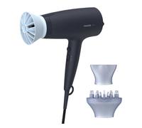 Philips Secador de Pelo Serie 3000, 2100w, 2 Accesorios, Boquilla Estrecha y Disfusor, Tecnologia ThermoProtect, BHD360/20, Negro