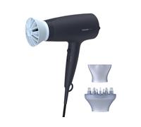 Philips Secador de Pelo Serie 3000, 2100w, 2 Accesorios, Boquilla Estrecha y Disfusor, Tecnologia ThermoProtect, BHD360/20, Negro