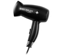 Secador de pelo con mango plegable ergonómico 1400 W color negro