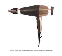 ProfiCare HT 3010 - Secador de Pelo Profesional iónico, 3 Niveles de Temperatura, 2 Temperatura, 2200 W, Color marrón