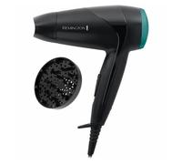 Remington Secador de Pelo Pequeño Compacto, Secador de Viaje, 2000W, Plegable, Ideal Gimnasio, Concentrador, Difusor Compacto, Caudal 60km/h, 3 Temperaturas, 2 Velocidades, Gancho Para Colgar - D1500