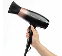 Secador de Pelo Remington Rose Shimmer 2200W Negro Rosa 2 Velocidades Iónico Frío Colgador