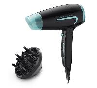 Ufesa Trip & Dry Secador de Pelo Compacto, Plegable, 1600W, 2 Velocidades, 2 Temperaturas, Difusor y Concentrador, Ideal Viaje