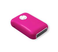 Secador de pestañas eléctrico ABS para mujer, recargable, carga USB, funciona con pilas, bonito ventilador de pestañas para salón de belleza, color rojo rosa
