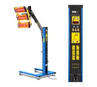 MSW IR-DRYER3000.2 Secador de Pintura Infrarrojo para Carrocería Coche (3300 W, 3 Lámparas, 40-100 °C, Superficie de Secado 1200 x 1000 mm, Altura Máxima 265 cm, Temporizador 1-99 min)