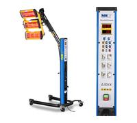 MSW IR-DRYER3000.1 Secador de Pintura Infrarrojo para Carrocería Coche (3300 W, 3 Lámparas, 40-100 °C, Superficie de Secado 1200 x 1000 mm, Altura Máxima 265 cm, Temporizador 1-99 min) Pulse