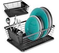 Secador de Platos Negro Vajilla Vilde Acero Inoxidable Accesorios de Cocina