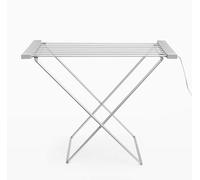 Secador de ropa CELLUSTOP con calefacción - Tendedero eléctrico plegable de aluminio - 120 vatios - 8 barras de calefacción para secado rápido - Para interiores y exteriores