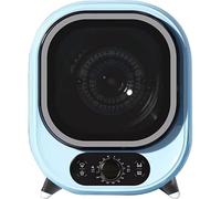 Secador de tambor portátil compacto de 5kg, mini secador de encimera de pared con modos de aire caliente frío, desinfección de la luz azul, operación tranquila para delicados, tambor de acero inoxidab