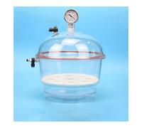 Secador de vacío de 250 mm, secador de laboratorio, aparato de secado al vacío transparente, válvula doble con manómetro