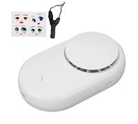 Secador de Ventilador de Pestañas, Diseño Silencioso, Simulación de Viento Natural, Ventilador de Pestañas con Control de 3 Niveles, Diseño de 5 Hojas para el Hogar para Salón de Belleza(blanco)