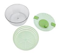 Secador de verduras Ensalada Spinner 4L gratis PP Ensalada Escurridor Tazón Multifunción Lechuga Espinacas Col Secador de verduras para la cocina casera Verde 24.5x16.5cm