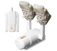 Secador de zapatos eléctrico, 2 pares de secadores de botas con función de 120 mins, calentador de zapatos con luz ultravioleta, 3 ajustes, diseño plegable para zapatos, guantes, sombreros, calcetines