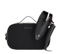 ghd Flight+ - Secador de Pelo de Viaje, Potente, Premium, Plegable y Portátil con Lujoso Estuche de Transporte, Voltaje Dual - Para Todo Tipo de Cabello - Color Negro, (Enchufe Europeo)