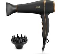 Secador gkl onyx 2200/ 2200w/ iónico/ negro y dorado
