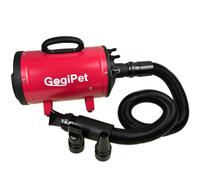 Secador para perros con velocidad variable y calefactor Poseidon de GogiPet, rojo