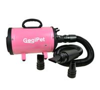 Secador para perros con velocidad variable y calefactor Poseidon de GogiPet, rosa