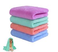 Secador Perro y Manta para Perros Pequeños hasta Grandes - Set de 4 Toallas Microfibra para Baño y Playa con Secado Rápido