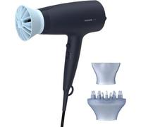 Philips Secador de Pelo Serie 3000, 2100w, 2 Accesorios, Boquilla Estrecha y Disfusor, Tecnologia ThermoProtect, BHD360/20, Negro