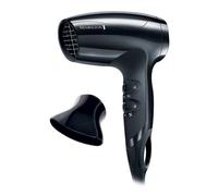 Remington Secador de Pelo Pequeño Compact, Secador de Viaje, 1800 W, Concentrador, 3 Temperaturas, 2 Velocidades, Función Eco Ahorro Energía, Rejilla Trasera Desmontable, Gancho Para Colgar, D5000