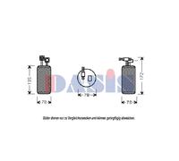 AKS DASIS 800089N Filtro deshidratante, aire acondicionado