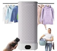 Secadora Automática Doméstica: Solo Tienes Que Colgarla Y Presionar Un Botón. Diseño De Doble Capa Para Un Secado Rápido De La Ropa. Mini Calefactor Eléctrico, Táctil Y Con Control Remoto