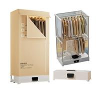 Secadora compacta plegable 1500W eléctrica, capacidad 540L, temporizador inteligente táctil, protección multicapa, circulación de aire caliente, mini máquina de secado para apartamento