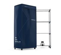 Newlux - Secadora de Ropa Eléctrica Portátil Secadry Azul con Luz UV para Desinfectar. Capacidad 15Kg, Temp. 180min, 4 Niveles. Secadora por Ventilación (1200W) 3 en 1. Ideal como Armario y Tendedero