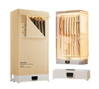 Secadora eléctrica 1500W portátil, mini secadora 540L, plegable, aire caliente ajustable, control táctil, máquina silenciosa y segura para hogar y dormitorio