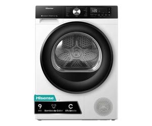 Secadora HISENSE Serie 3S DH3S902BWCC (9/9 kg - Bomba de Calor - Blanco)