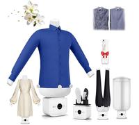 Secadora y plancha automática de aire caliente, secadora de ropa, plancha portátil de vapor eléctrica, quitaarrugas manos libres para camisas y pantalones, artículos esenciales para apartamentos y d