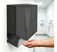 Secamanos, 1500W, Eléctrico Automático con Sensor, Sin Contacto Más Higiénico: Se Activa Al Acercar Las Manos y Se Detiene Al Retirarlas, Velocidad Del Aire de 100m/s, Secado Rápido en 7-10s Black