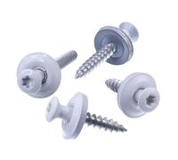 SECCARO Lote de 100 tornillos estancos 4,5 x 20 mm, RAL 9010 blanco puro, acero inoxidable A2, arandela de sellado EPDM 15 mm, TX/seis cantos huecos