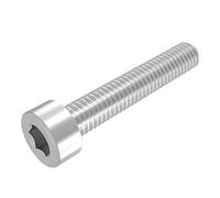 SECCARO Tornillo cilíndrico M6 x 35 mm, acero inoxidable V2A VA A2, DIN 912 / ISO 4762, hexágono interior, rosca completa, 20 piezas