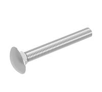 SECCARO Tornillo de bloqueo M10 x 80 mm, acero inoxidable V2A VA A2, DIN 603/ISO 8677, cabeza redonda plana con cuello cuadrado, rosca completa, 20 unidades