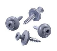 SECCARO Tornillo para techado 4,5 x 45 mm, RAL 7030 gris piedra, acero inoxidable A2, arandela de sellado EPDM de 15 mm, TX/hexágono interior, 100 piezas